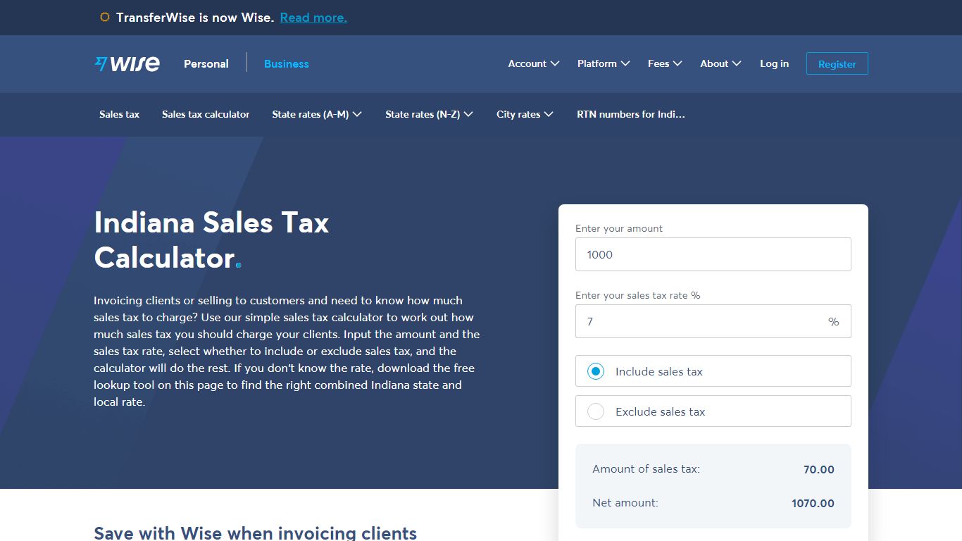 Indiana Sales Tax | Calculator and Local Rates | 2021 - Wise