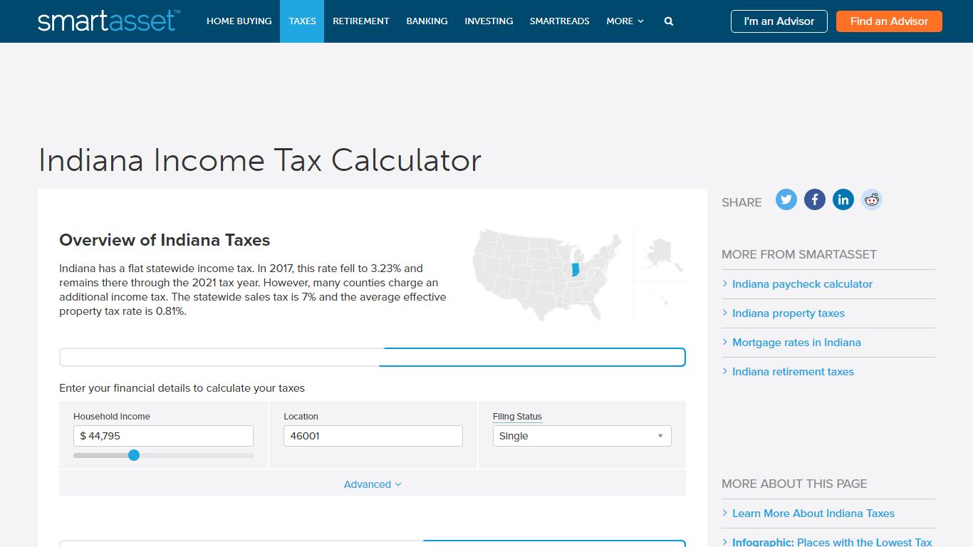 Indiana Income Tax Calculator - SmartAsset